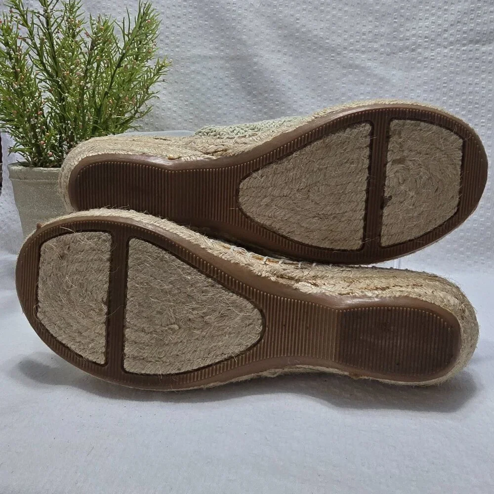 CRUZERZ MISSISSIPPI STATE BULLDOGS CROCHETED SLIP ON SANDAL ESPADRILLE  EUC SZ 9